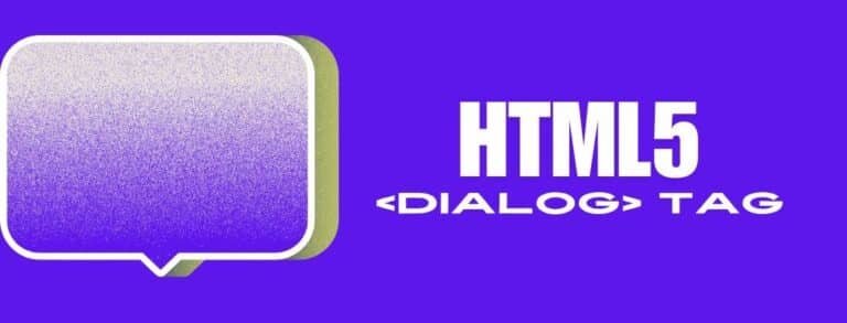 HTML dialog tag